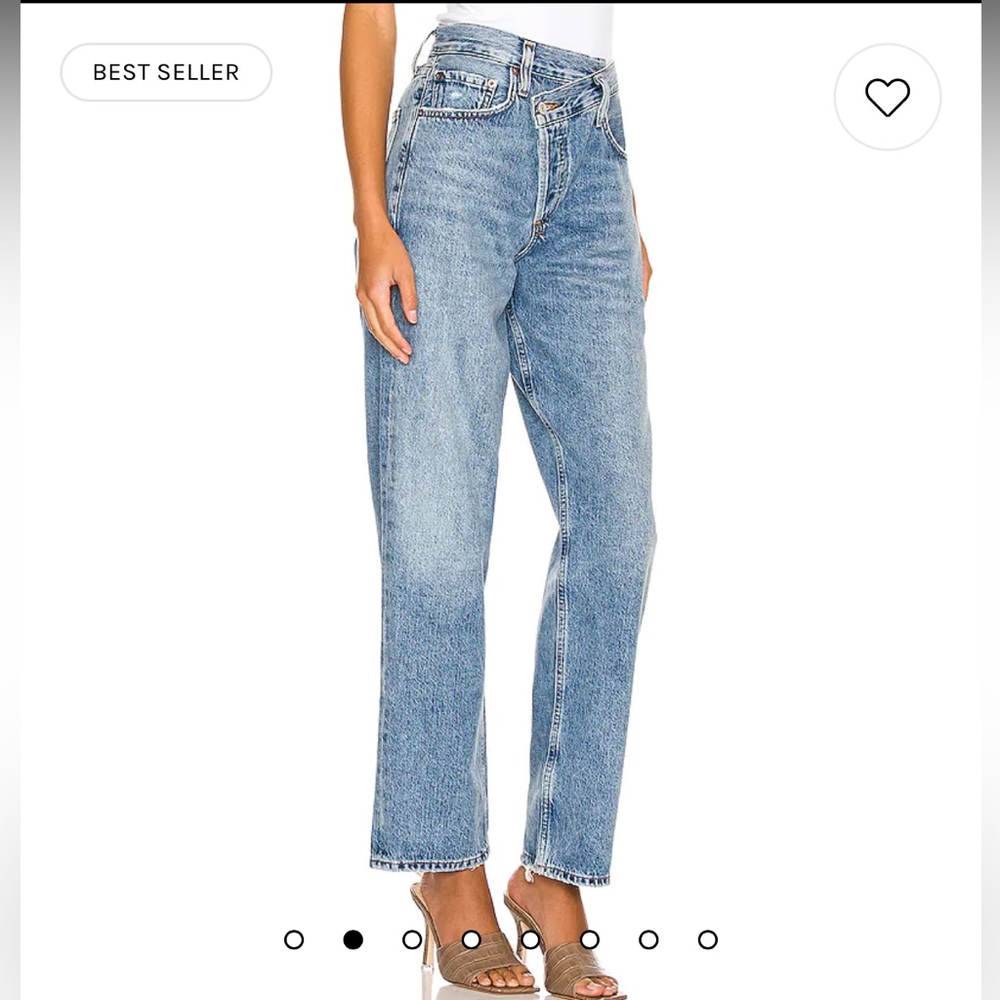 Agolde Criss Cross Waist High Waisted Jeans